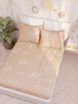 Постельное белье Сказка "SAFARI/Safari (компаньон)" 2-спальный Наволочка 50х70 см 2 шт Простынь 240х215 см Пододеяльник 175х215 см, перкаль