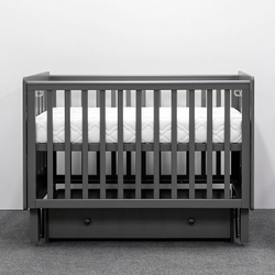 Кровать Antemi Mari 120х60 с ящиком Ник 14 г Графит + НиК 16 г Графит