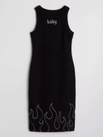 Летнее черное платье в сад для девочки