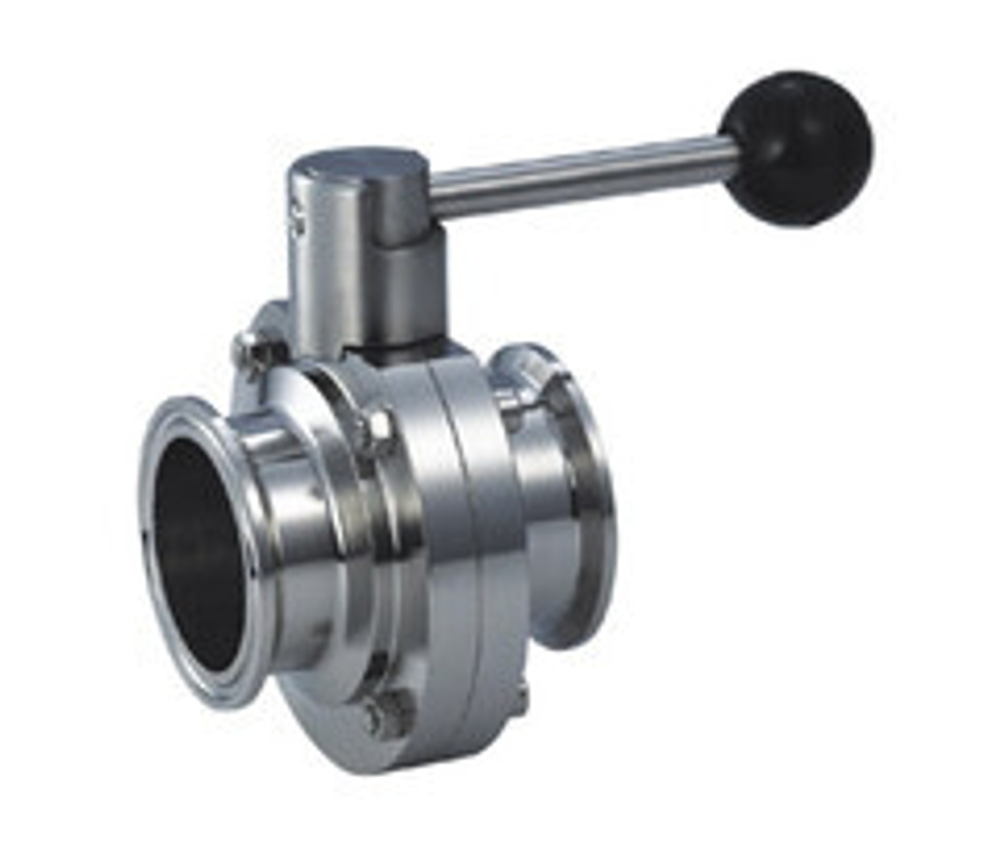 Затвор дисковый Clamp DIN нержавеющий, AISI304 DN40 (1_1/2"), (CF8), PN8