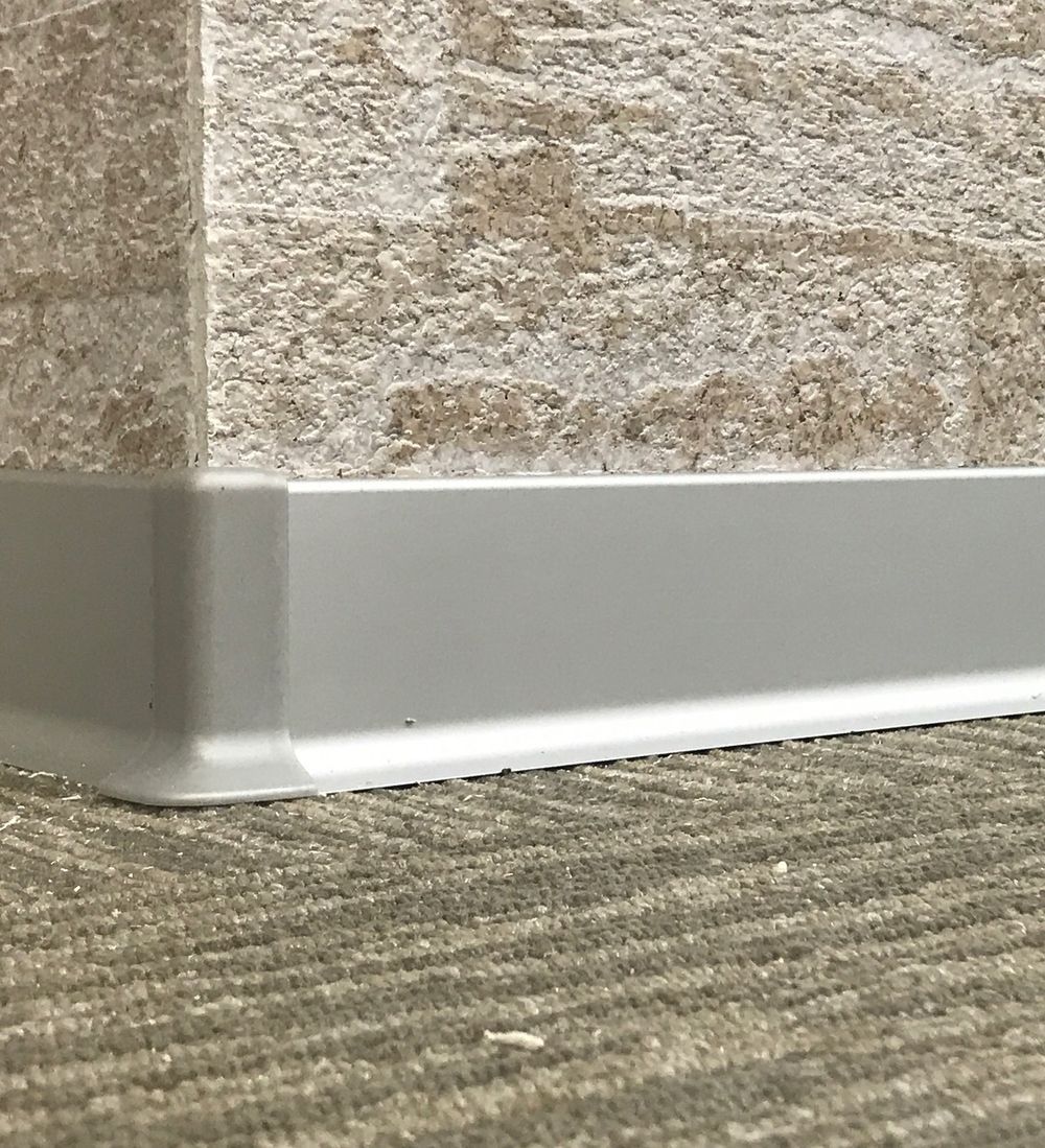 Плинтус алюминиевый Русский Профиль, 2500x12x60 мм