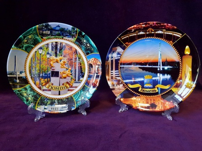 Сувенирная тарелочка "Тюмень", в ассортименте