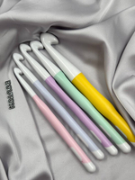 Набор крючков для вязания с силиконовой ручкой 5 размеров (8мм-20мм)