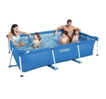 Каркасный бассейн 300х200х75 см Intex 28272, прямоугольный семейный бассейн для дачи Small Frame 3834 л