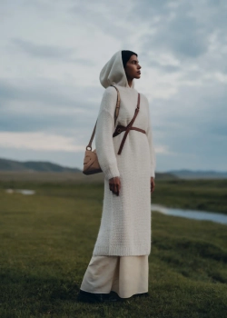 POLENE СУМКА NODDE, СЕРО-КОРИЧНЕВЫЙ