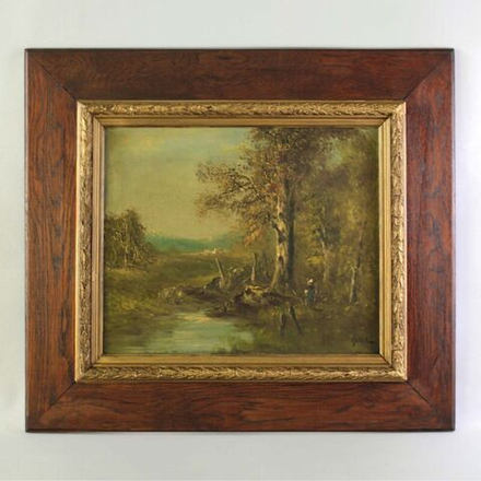 Винтаж: Антикварная картина «В Лесу»