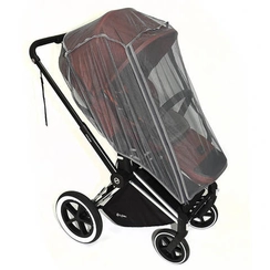 Универсальная серая москитная сетка на всю коляску с молнией