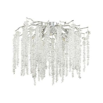 5004/8C HALL ODL23 637 серебристый/прозрачный металл/хрусталь Люстра потолочная G9 8*40W BANCHE