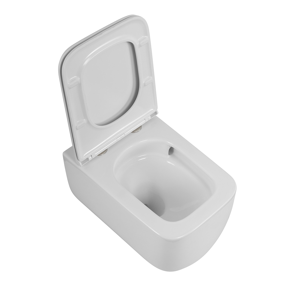 Унитаз подвесной безободковый с сиденьем и смывом TORNADO BelBagno LUCE-TOR BB076CH-TOR/SC