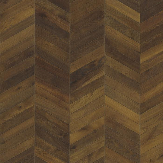 Инженерная доска Kahrs Дуб Шеврон темно-коричневый DARK BROWN