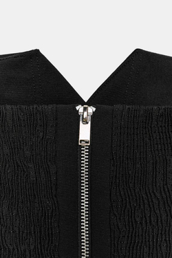 ZARA ТОП БЕЗ БРЕТЕЛЕЙ — ZW COLLECTION LIMITED EDITION, ЧЕРНЫЙ