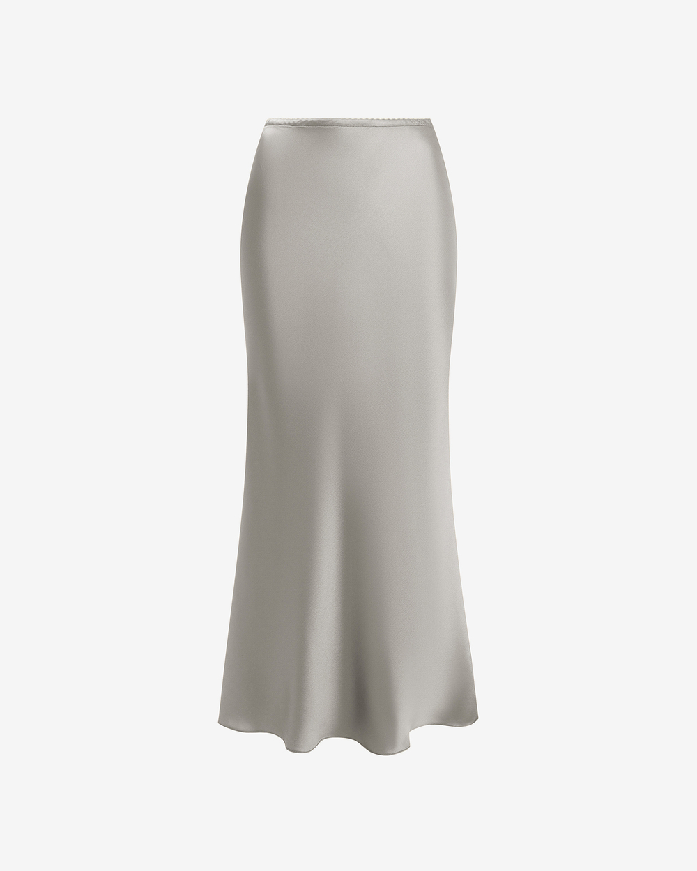 Юбка миди из жемчужного сатина