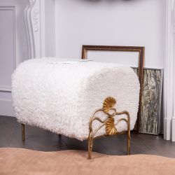 Банкетка Нимфея Молоко Бронза