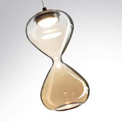 5093/4L PENDANT ODL25 357 античн.бронза/прозрачн./янтарный градиент/металл/стекло Подвес LED 4W 4000K 388Лм GLESSI