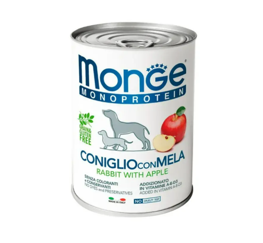 Monge (Монж Дог) Dog Monoprotein Fruits паштет для собак из кролика 400гр. - 12 баночек