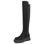 Teenmix Slim Boots, Pre Fall Soft Boots Knee high Boots 4.5cm Women"s Black