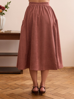 Юбка бохо вельветовая миди