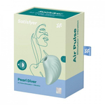 Вакуумный клиторальный стимулятор с вибрацией Pearl Diver Satisfyer ментоловый