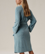 Женский халат Atlantic, 1 шт. в уп., хлопок, лазурно-серый, SZL-002