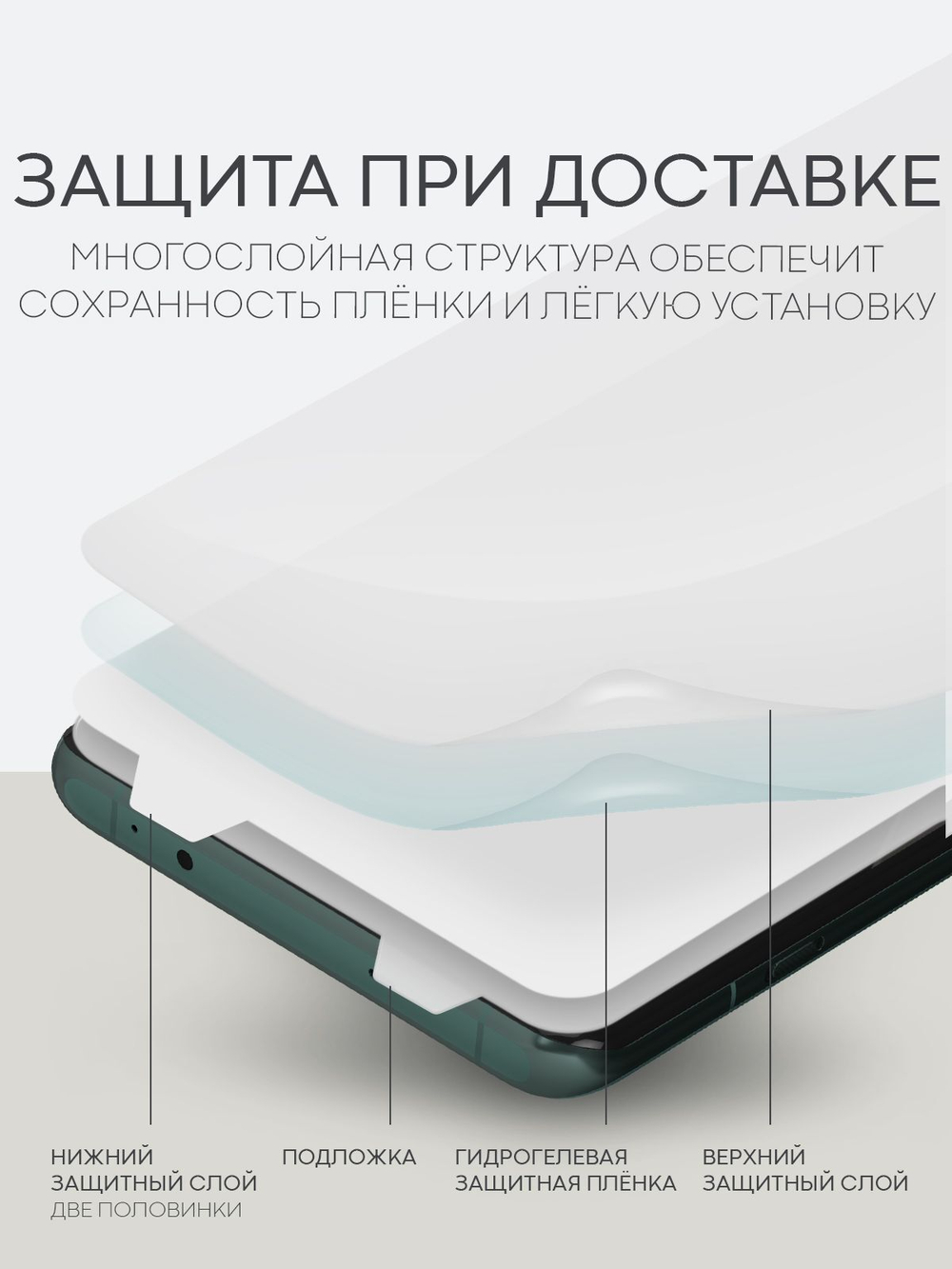 Защитная плёнка BROSCORP для OnePlus 12 (арт.ONEPLUS-12-GEL-FILM-GLOSSY )