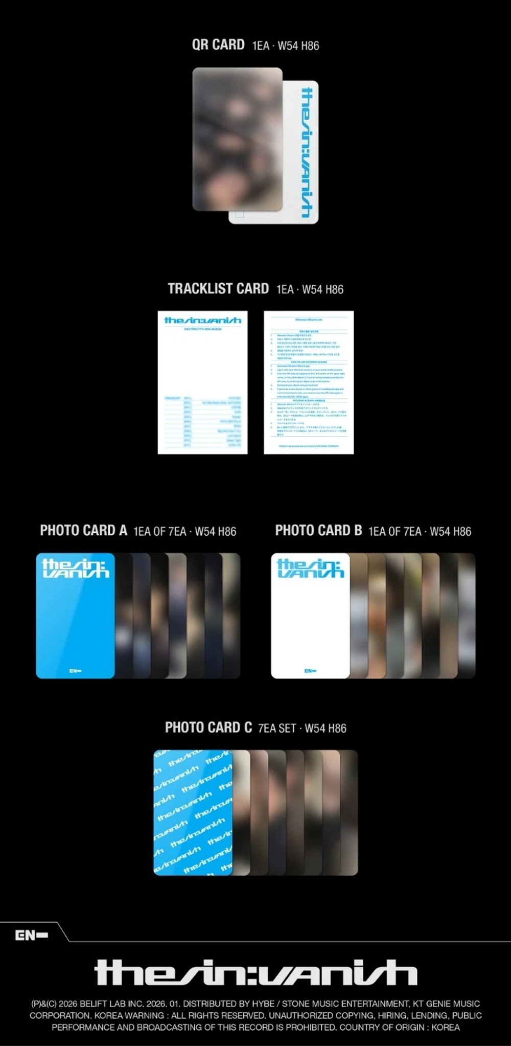 Альбом ENHYPEN - THE SIN : VANISH [Weverse Albums ver.]