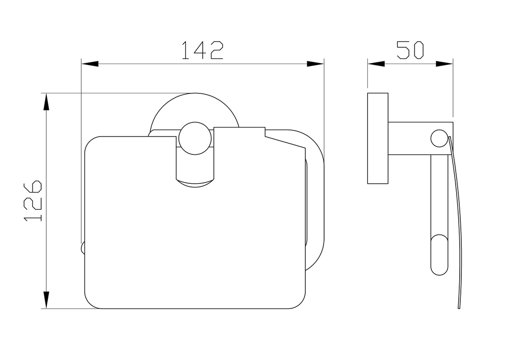 Держатель для туалетной бумаги с крышкой WONZON & WOGHAND EASY, Хром (WW-8126)