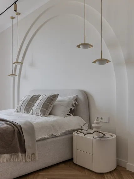 Тумба прикроватная Lagom 2 ящика ширина 60 см (молочный)