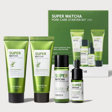Набор миниатюр с чаем матча Some By Mi Super Matcha Pore Care Starter Kit, (42мл, 42мл, 30мл, 10мл)