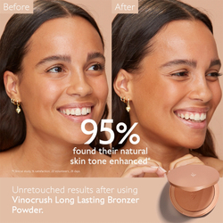 Caudalie Vinocrush Longlasting Bronzer Powder - Компактная тональная основа длительного действия с осветляющим эффектом, 8,5 g