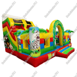 Коммерческий батут "Белый клык в джунглях", размер 6*5*4 м