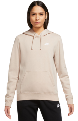 Женская Кофта теннисная Nike Sportswear Club Fleece Pullover Hoodie - Бежевый