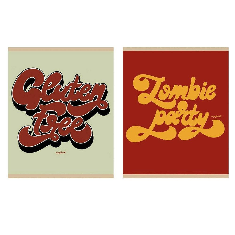 Тетрадь 80л., А5, клетка, Канц-Эксмо "Стильная типографика", скрепка, мелованный картон, 5 дизайнов