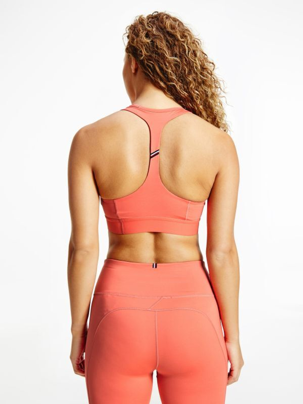 Теннисный бюстгальтер Tommy Hilfiger Mid Intensity Graphic Racer Bra - Pink