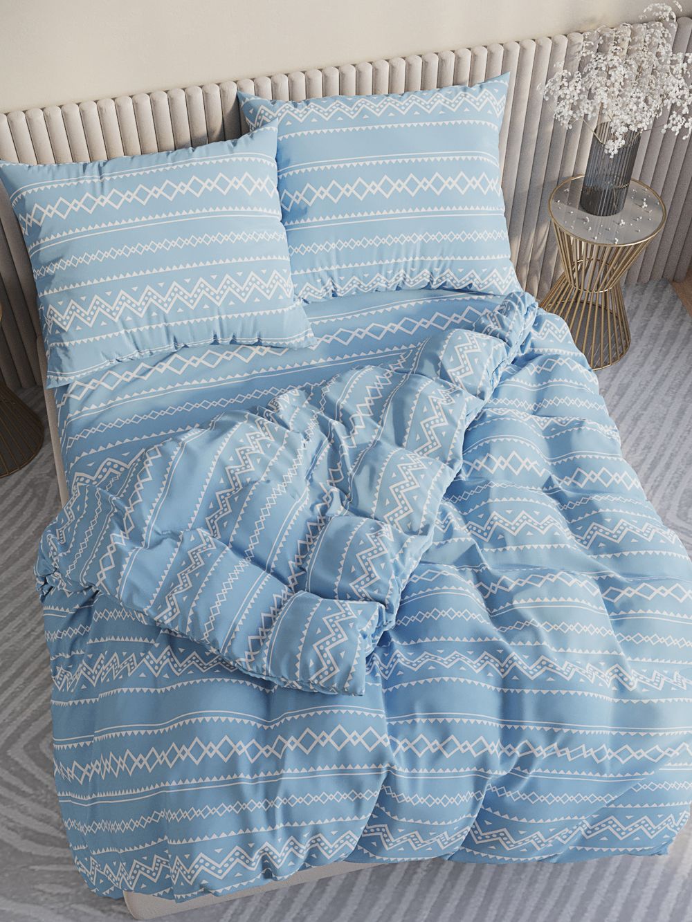 Простынь на резинке перкаль Сказка "Giusto" 140x200 см