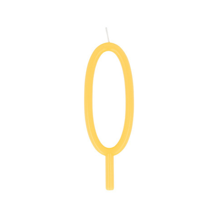 Свеча тонкая цифра "0"