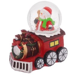 GAEM Фигурка декор в стекл шаре"Дед Мороз/Снеговик" (подсвет, LR44x2), D 5 см, L7,5 W5 H8 см, 3в.