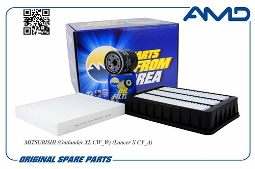 Комплект фильтров Mitsubishi Outlander XL Lancer X (воздуш. + масл.+ салон.) (AMD)