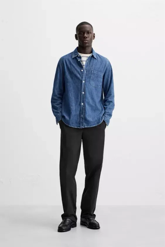 ZARA БРЮКИ-ДЖОГГЕРЫ STRAIGHT FIT, АНТРАЦИТОВО-СЕРЫЙ