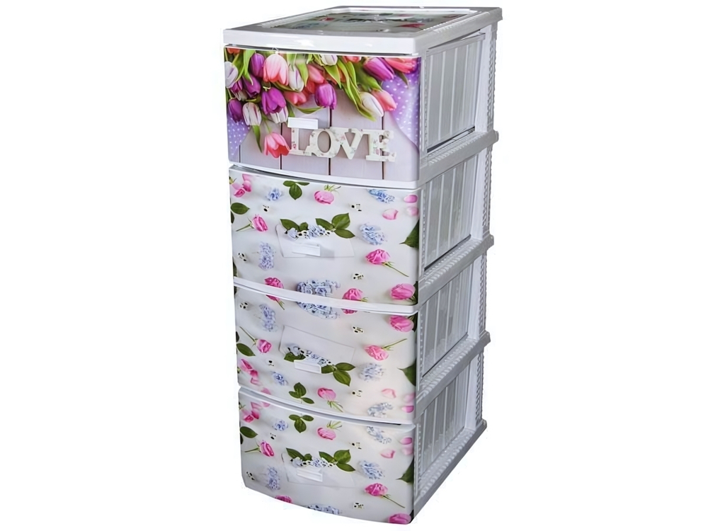Комод 4-х секционный "Весна" белый