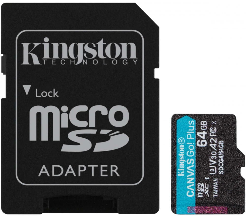 Карта памяти Kingston microSDXC Canvas Go! Plus (SDCG4/64GB) 64 Гб