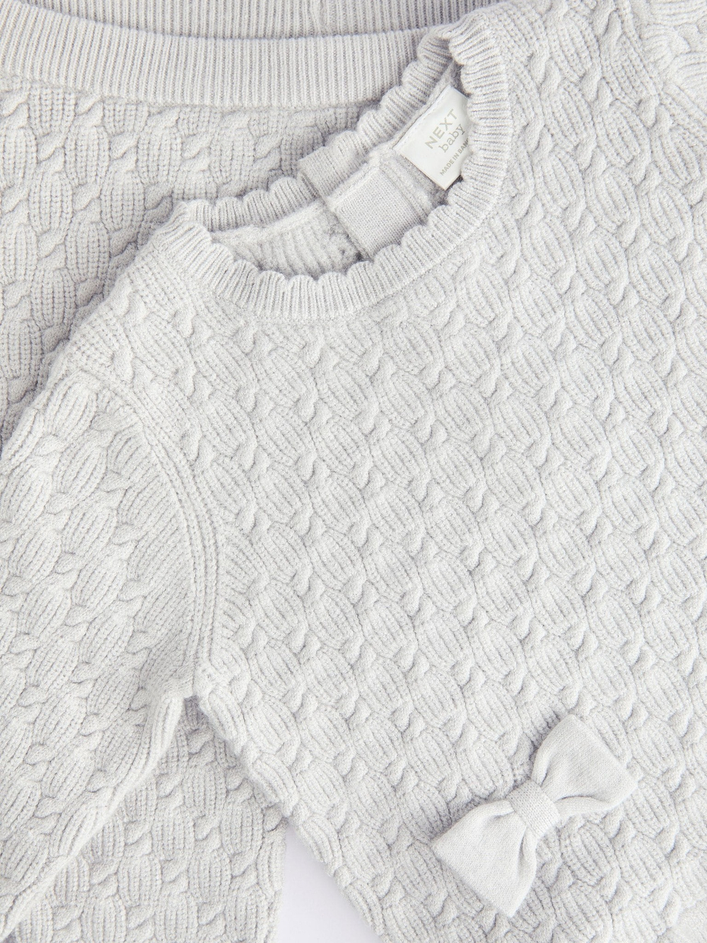 Вязаный джемпер и легенсы в комплекте для малышей Next Q94-934, Мятный