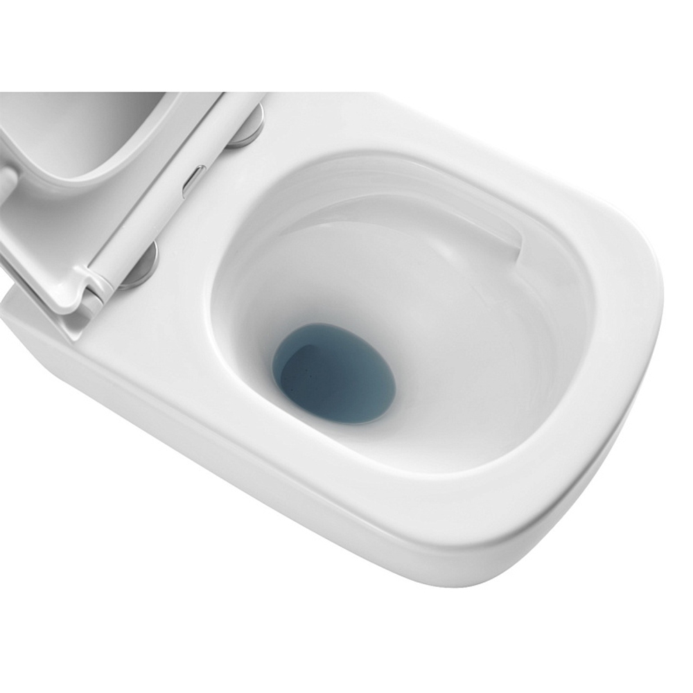 Унитаз подвесной Azario CAMPO 510х360х365 безободковый, система смыва скрытое "Торнадо", с быстросъемным сиденьем микролифт (AZ-1883WH)