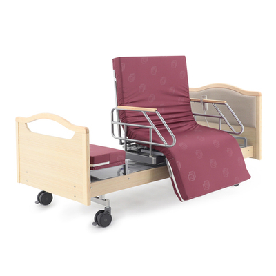 Кровать электрическая MED-MOS DB-2B с поворотным креслом в левую сторону (светлое дерево)