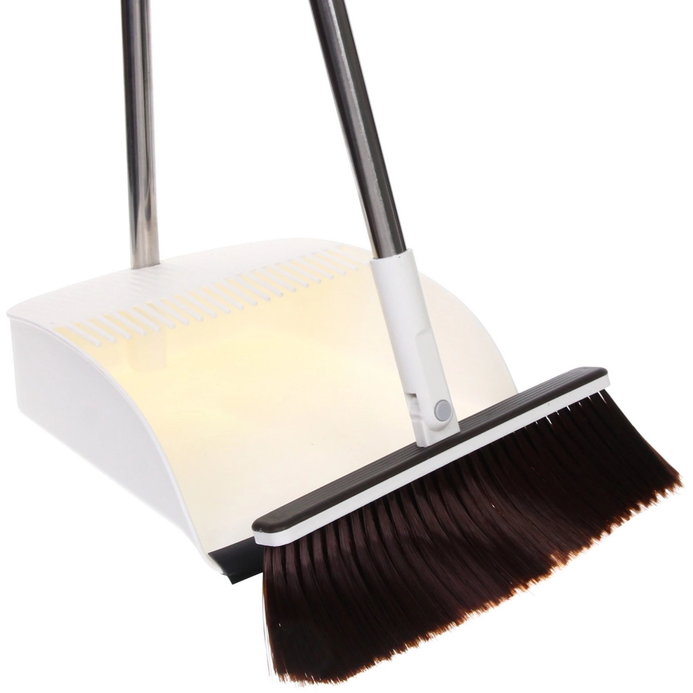 Набор для уборки, щетка для пола с совком «Disco» белый 1103