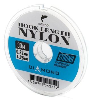 Леска монофильная Salmo Diamond HOOK LENGTH NYLON 30 м, 0,22 мм