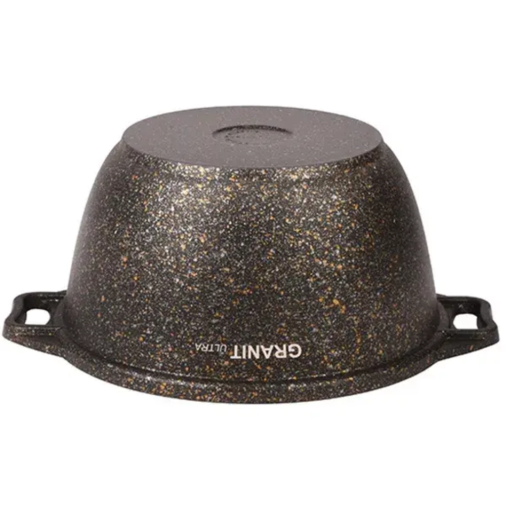 Кастрюля 3л «Granit ultra» (black-gold) со стеклянной крышкой кгбг32а