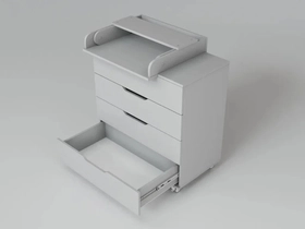 Комод пеленальный Incanto Юг 800/4 серый