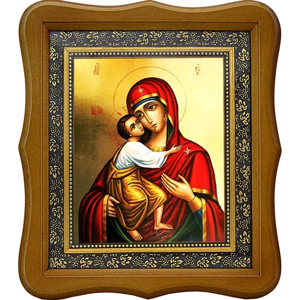 Феодоровская икона Божьей Матери на холсте.