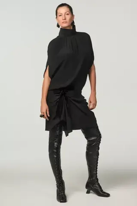 ZARA X STEFANO PILATI КОРОТКОЕ ПЛАТЬЕ С ПОЯСОМ, ЧЕРНЫЙ