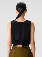 Шелковый топ с вырезом на спине OLA OLA